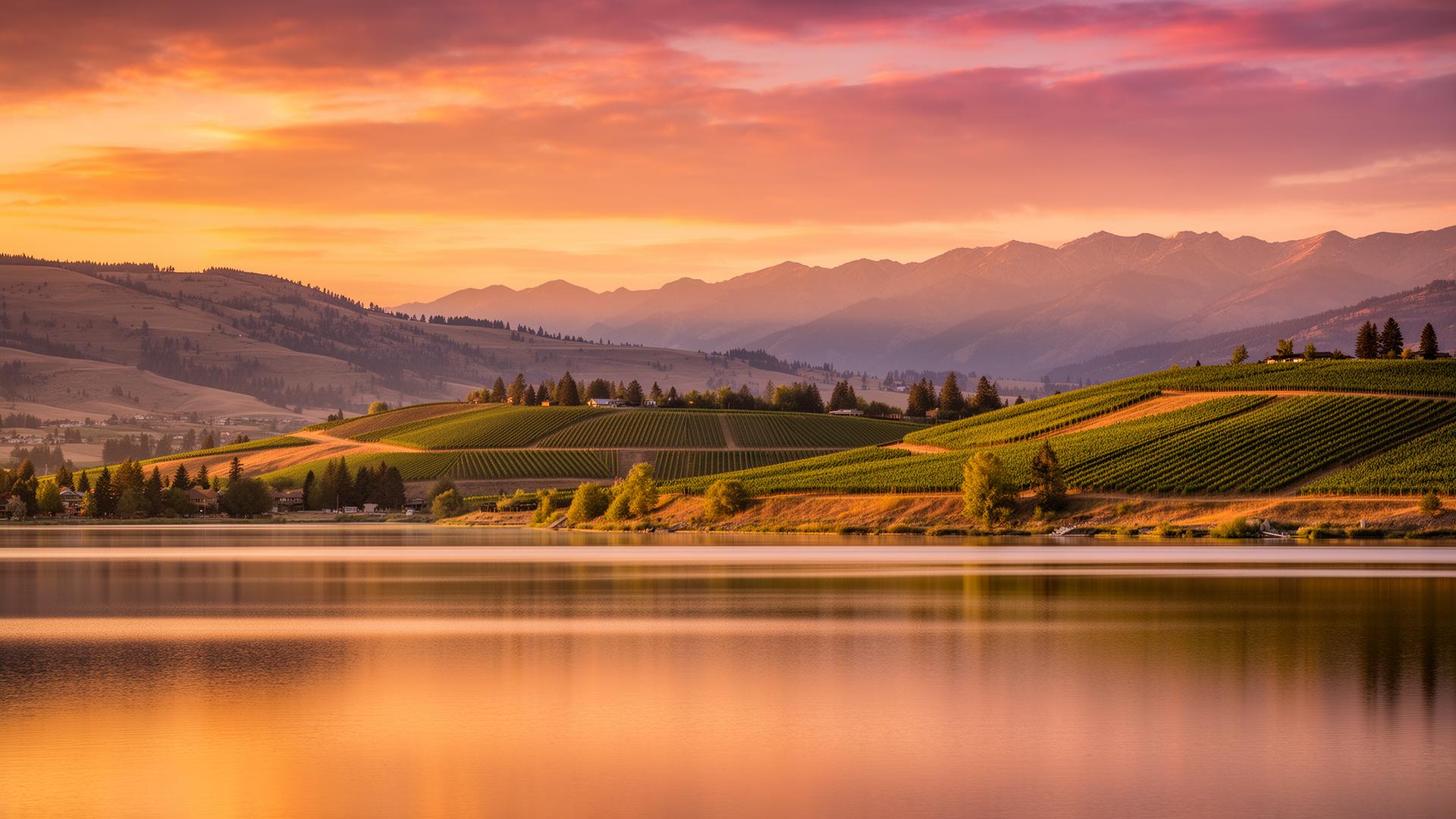Professional movers Kelowna loading furniture into a moving truck with Okanagan mountains in the background